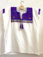 チアパス レディース 刺繍  ブラウス [むらさき]ウール糸刺繍
																													