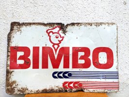 ビンボー BIMBO パン 看板  [サインプレート 80's 65cm ] ビンテージ
																													