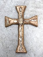 アート ウッドクロス 十字架 ミラグロ  [グアダルーペ  ホワイト 23cm] 
																													