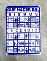 メキシコ　災害対策標識［シスモ・インセンディオ］地震・火事用
																													