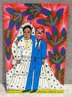 ロレンソ ファミリー メキシカンアート [ルチャドールと花嫁] 板絵画
																													