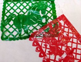 ビニールピカド 切り絵の旗 [ メキシカン 10カラー]ビッグサイズ ガーランド
																													
