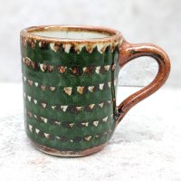 サン・ヘルマン工房 トナラ 陶器  [マグカップ グリーン]スモール 
																													