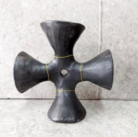 オアハカ 黒陶 バロネグロ  [イスキラ 四つベル 19cm ] 復刻品
																													