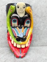ウッドマスク 木製の仮面  ミチョアカン [J・C・シエラ チャンゴ&カラベラ]  
																													