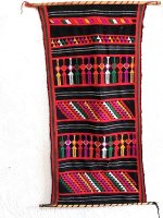 グアテマラ 刺繍タペストリー  [トドス・サントス マヤ文様] ビンテージ
																													