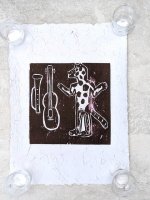 レニャテーロス工房 版画ポスター アート [ジャガーと楽器] チアパス
																													