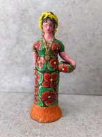 オアハカ 陶芸 土人形  [フチタン テワナ衣装の娘] ビンテージ
																													