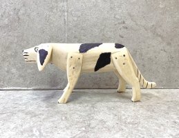 オアハカ ウッドカービング 木彫り サンチアゴ  [イヌ] Mサイズ