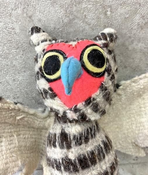 アニマリート　animalito　ハンドメイド　フクロウ アニマリート 民芸品 ぬいぐるみ チアパス - メキシコ雑貨と