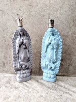グアダルーペ マリア 人形 聖水ボトル [ 後光の聖母 グレー&アクアブルー]  
																													
