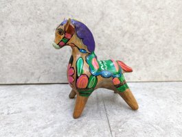 ゲレーロ   アメヤルテペク 陶芸品 土人形  [ロバ 18cm] ビンテージ
																													