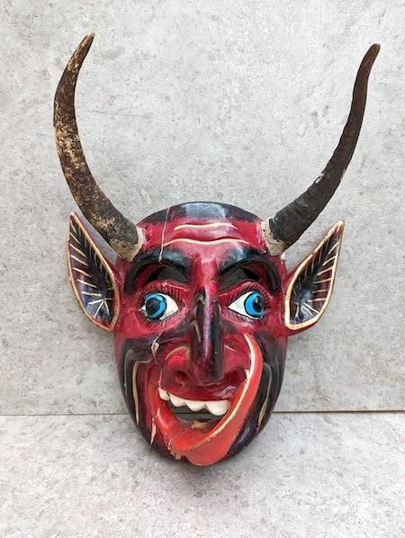マスク 仮面 ディアブロ ゲレーロ 悪魔 インテリア- メキシコ雑貨と