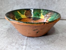 オアハカ 陶器 ドリップウェア [緑三彩 椀 ボウル 15cm] ビンテージ
																													