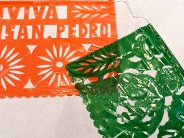 ビニールピカド 切り絵の旗 [サン・ペドロ 10カラー]ビッグサイズ ガーランド
																													