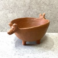 オアハカ バロ・ロホ  果物皿 土器 [カスエラ コヨーテ 30cm] 