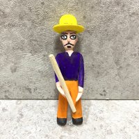 オアハカ ウッドカービング 木彫り人形 サンチアゴ  [レイナルド カンペシーノ10cm]A 
																													