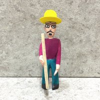 オアハカ ウッドカービング 木彫り人形 サンチアゴ  [レイナルド カンペシーノ10cm]B 
																													