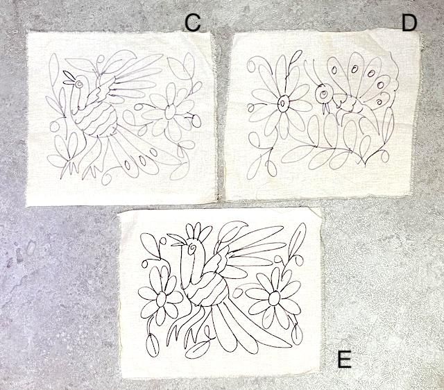 【希少】メキシコ オトミ刺繍 テナンゴ 単色 オトミ刺繍 テナンゴ刺繍 刺繍 ランチョンマット メキシコ雑貨