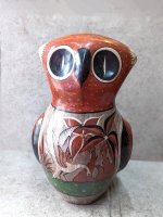 トナラ 陶器 陶芸品  [フクロウ レッド 45cm ]  ビンテージ
																													