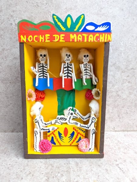 ヴィンテージ メキシコ カラベラ人形のニチョ-