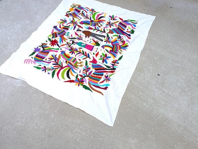 刺繍 オトミ テナンゴ 生地 - メキシコ雑貨とメキシコの民芸店