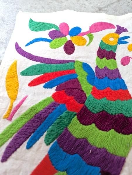 刺繍 オトミ テナンゴ 生地- メキシコ雑貨とメキシコの民芸店