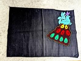 オトミ 刺繍 タペストリー ファブリック 生地 - メキシコ雑貨と 