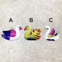 オハラタ ブリキオーナメント  壁飾り  [メキシコモチーフ/白鳥]
																													