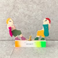 メキシコ 木工玩具 おもちゃ [ ボクシング人形１ ] 
																													