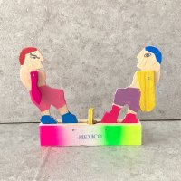 メキシコ 木工玩具 おもちゃ [ ボクシング人形２ ] 
																													