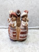 ペルー プカラ 土人形 [村の女性たち５人 土笛] ビンテージ
																													