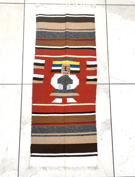 サラペ メキシカンラグ タペストリー アステカ -メキシコ 民芸品