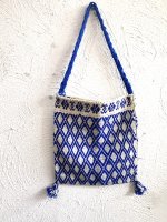 メキシコ テモアヤ 編みバッグ  [オトミ ブルー] ビンテージ
																													