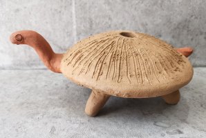 オアハカ アツォンパ 陶器 チア人形  [カメ 26cm] 
																													