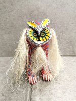オアハカ ウッドカービング 木彫り人形  [アンヘリコ・ヒメネス フクロウのナワル] 
																													