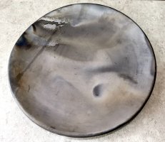 オアハカ 黒陶器 バロネグロ  [プレート 丸皿 28cm ] 
																													