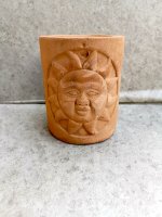  土壺 陶器 素焼き鉢 土瓶 [太陽 12.5cm]  USED
																													