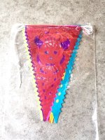 パペルピカド 切り絵の旗 [ カラベラ 10カラー ]三角ガーランド
																													