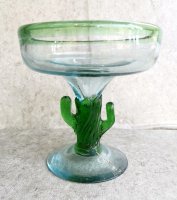 メキシカングラス 吹きガラス   [マルガリータグラス]  ノパル グリーン
																													