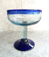 メキシカングラス 吹きガラス   [マルガリータグラス]  ブルー
																													
