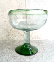 メキシカングラス 吹きガラス   [マルガリータグラス]  グリーン
																													