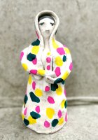 メテペック 陶芸 マンチャド  [ティブルシオ・ソテノ ろうそくを持つ修道女]  ビンテージ
																													