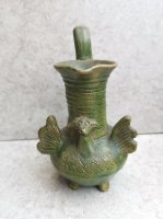 オアハカ 陶器    [アツォンパ 緑釉 鳥 ピッチャー] ビンテージ
																													