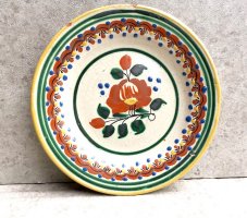 グアナファト 陶器 丸皿 [マヨリカ ラウンドプレート23cm]  ビンテージ