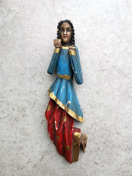 巡礼 オーナメント 木彫り オブジェ インテリア 教会 - メキシコ雑貨と