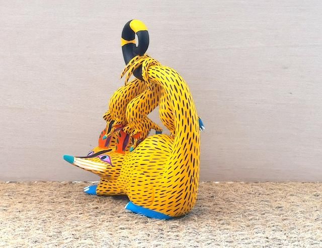 メキシコ オアハカ ウッドカービング ダックスフント 犬 アルマンド・ヒメネス メキシコ オアハカ ウッドカービング ダックスフント 犬