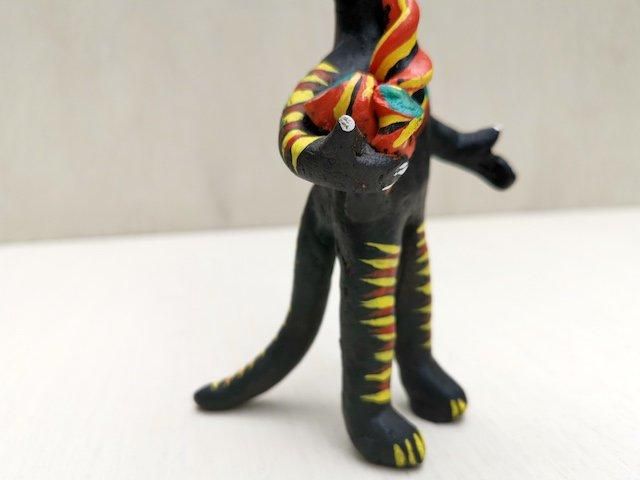 土人形デザイン　南米　メキシコ  約20cm オクミチョ 土人形 インテリア 悪魔 - メキシコ雑貨とメキシコの