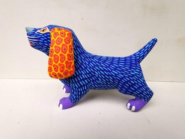 メキシコ オアハカ ウッドカービング ダックスフント 犬 アルマンド・ヒメネス メキシコ オアハカ ウッドカービング ダックスフント 犬