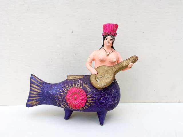 メテペック 陶芸品 インテリア 人魚 - メキシコの雑貨とメキシコの民芸店 トンボラ フォークアート